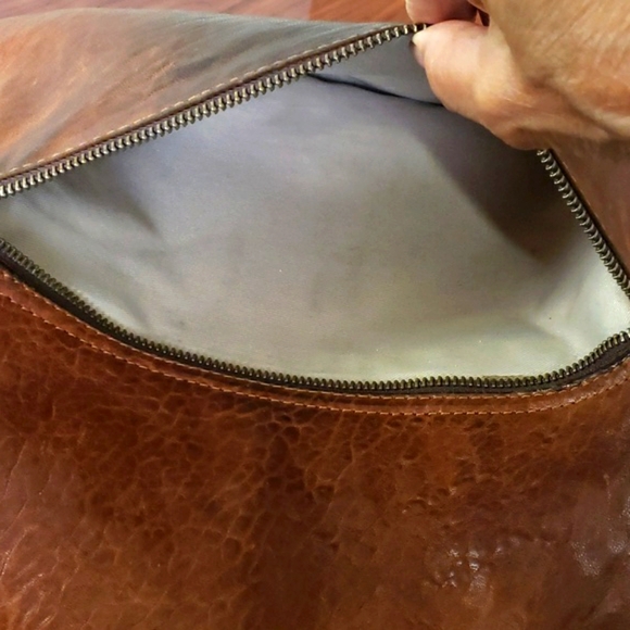 Maxon Purse Brown Leather Flap Chain Shoulder Strap Handbag Designer - Picture 13 of 16